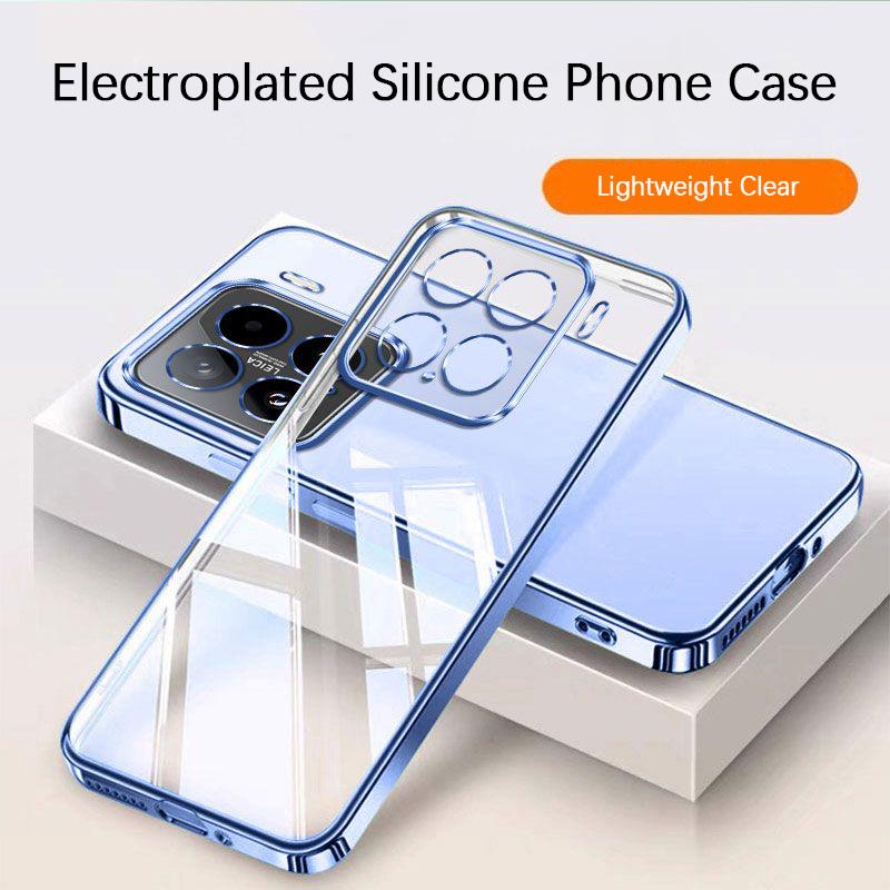 Original Thin Phone Case for Xiaomi  17T Pro 15 15T Pro Ultra 15Pro 15Ultra 15TPro 5G Clear Plating Silicone Soft Back Cover