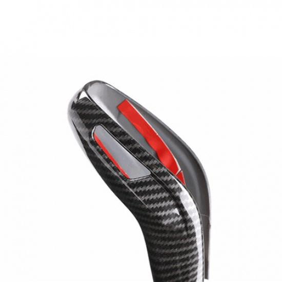 For BMW X1 X2 F48 F47 ABS Carbon Fiber Style Gear Shift Knob Cover Case LHD