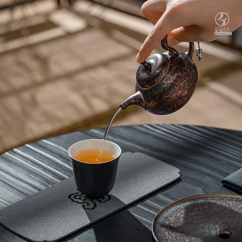Edenus Portable Tea Set with Ancient Bronze Crackle Glaze