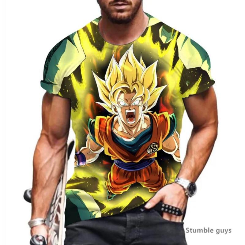 2026 Summer Men's Dragon Ball Vegeta Tshirt T-shirt Goku Kakarot Super Saiyan Fitness Sport Tee