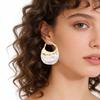 Elegant Pearl Pendant Danglers Irregular Shape Bag Shape Eardrops Hoop Earrings  Date Night
