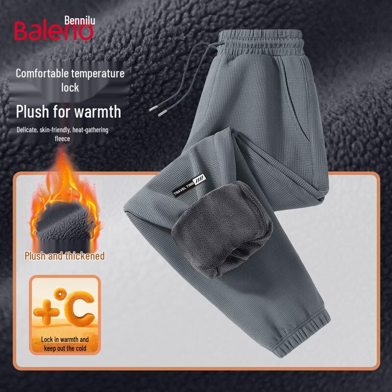 Baleno Men s Winter Fleece-Lined Loose Casual Jogger Pants XL