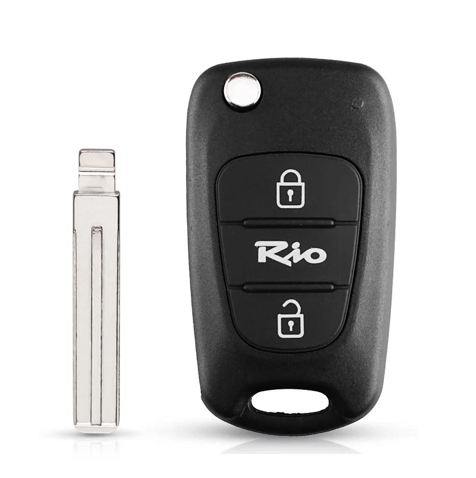 Remote Key Shell For Hyundai I20 I30 Ix35 I35 Accent Kia Picanto Sportage K5 3 Buttons Flip Folding Remote Key Case