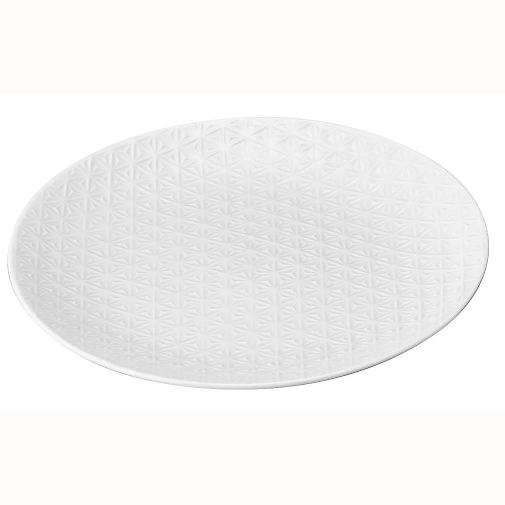 Yamaka Shoten POTTERY Round 23 X Japanese Mino Hemp Leaf Made In Dishwasher and Microwave "ODA Kissho" Pasta/Curry Plate, Plate, 2.5cm, Pattern, Ware,