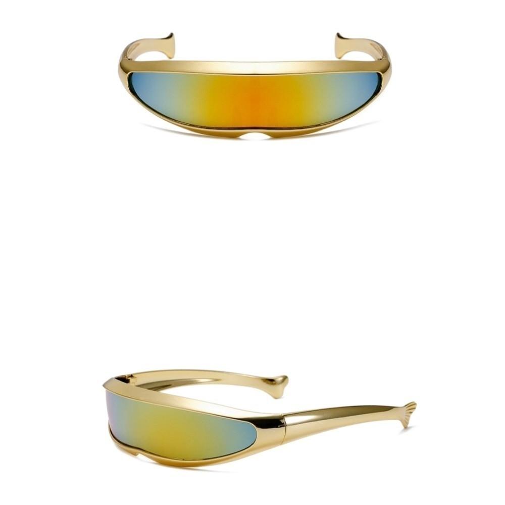 Futuristic Blocking Sunglasses Electroplated Steampunk Sunglasses Fashion Women Eyeglass Men