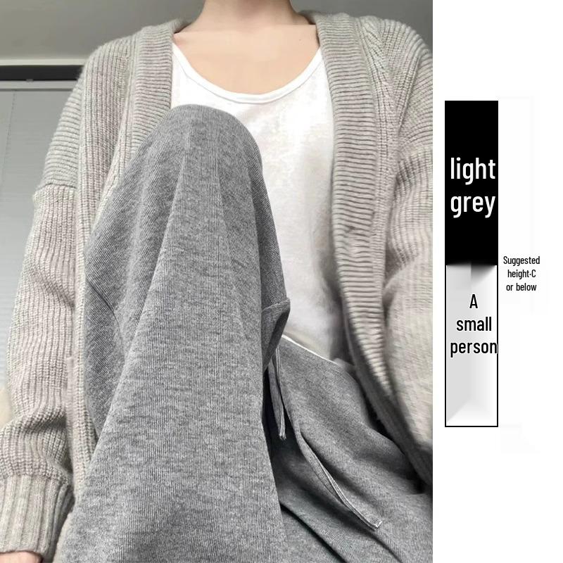 

Женские модные серые широкие повседневные брюки - 145 см, стиль ленивой швабры, очень маленькие XS, драпирующиеся для весны/осени 2XL (126-145 lbs)