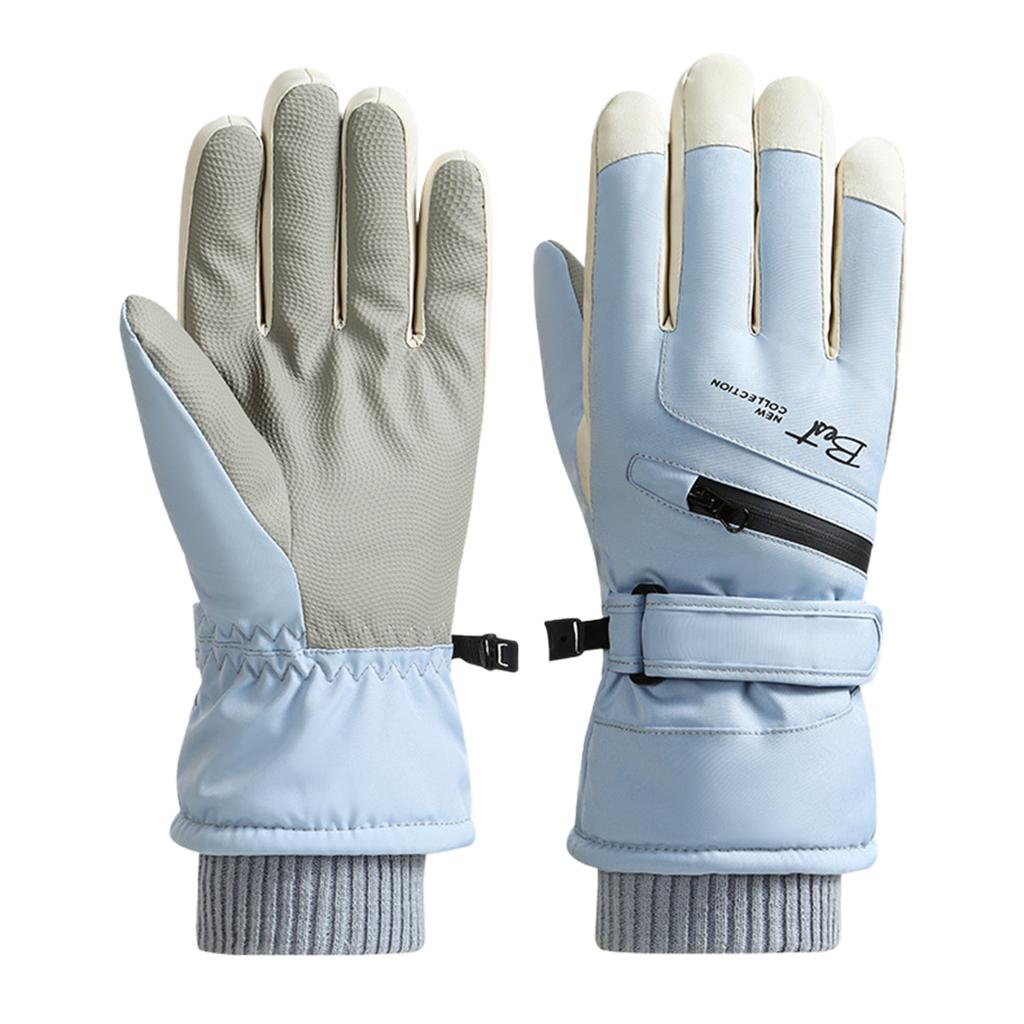 Ski Gloves Winter Warm Touchscreen Waterproof Snowboard Riding Gloves With Thick Fleece Lining Anti-Slip for Women Men 1 Pair