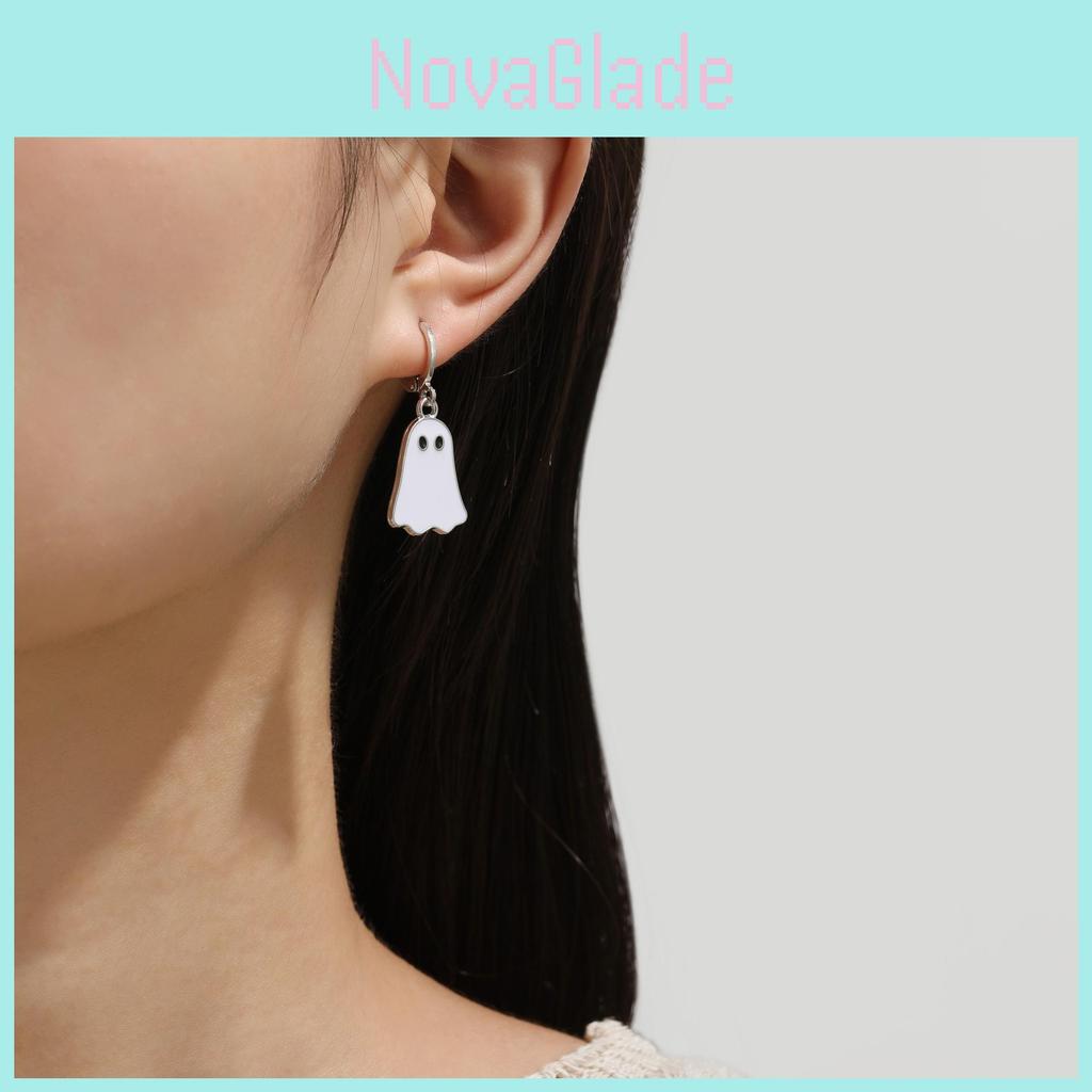 Cute And Playful Gold Ghost Earrings For Women Perfect For Halloween Festivities
