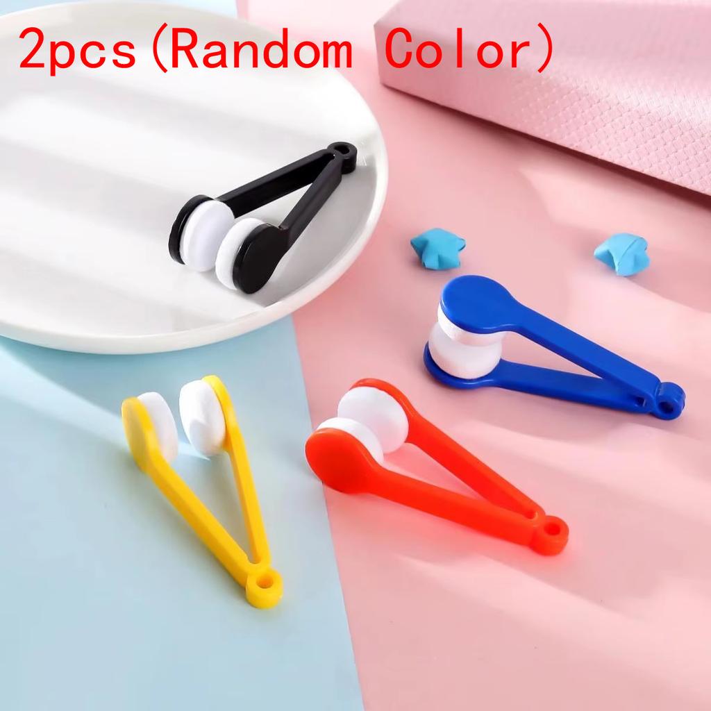 2/5pcs Glasses Cleaning Rub Portable Multifunctional Mini Eye Glasses Cleaner Brush Sunglasses Spectacles Microfiber Wiping Tool