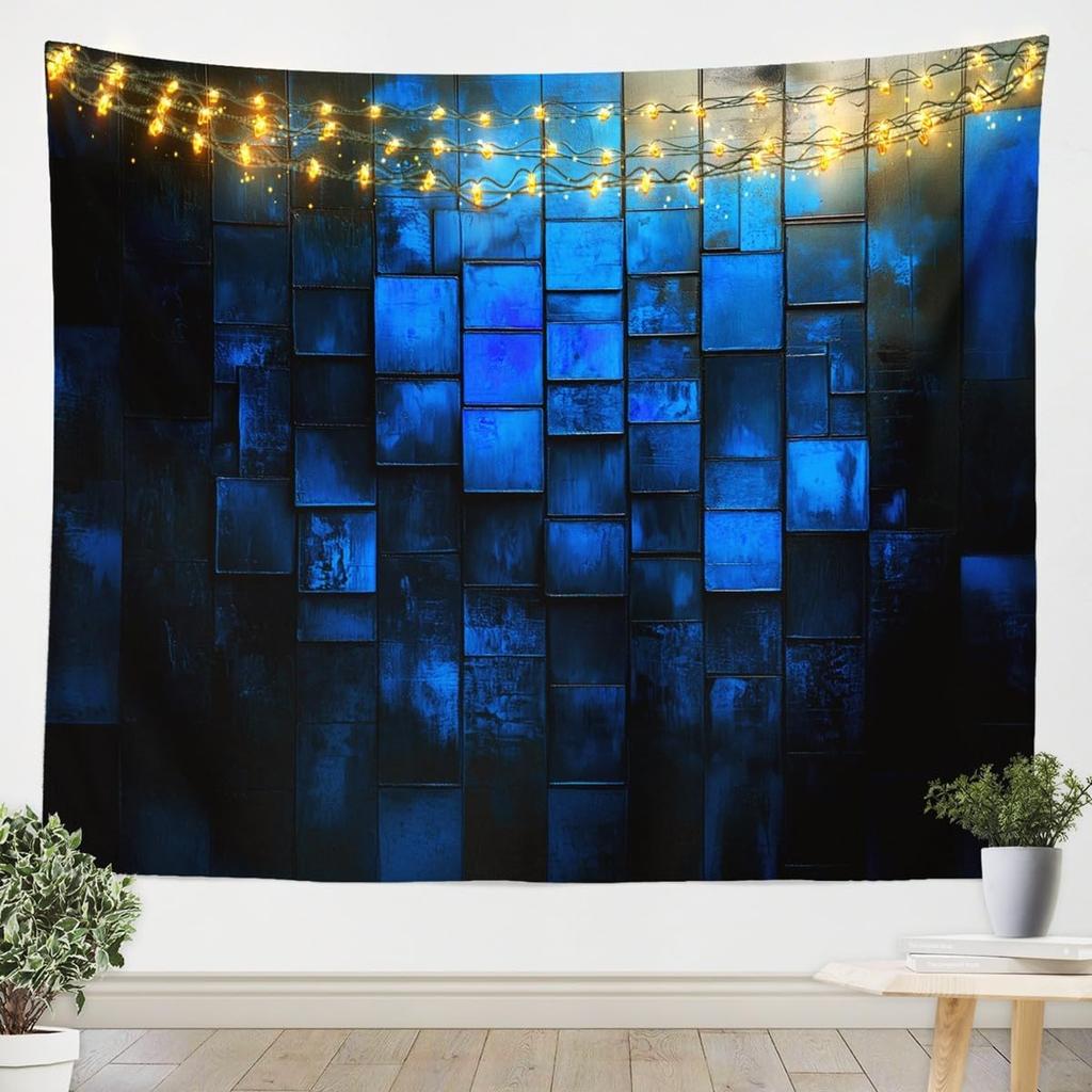Purple Black White Tapestry Size Kids Abstract Geometric Wall Art for Boys Girls Teens Modern Minimalist Wall Hanging Blanket