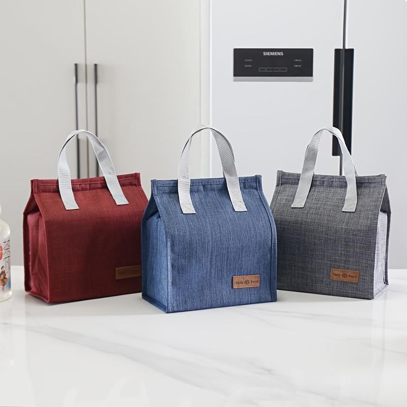 Sac à lunch isotherme portable, Sac pour boîte à lunch, Sac isotherme portable couleur unie exquise Sac pour boîte à lunch, Contact non alimentaire