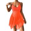 Damen S Geteilter Badeanzug Hohe Taille Hose Gekreuztes Oberteil Träger-Badebekleidung