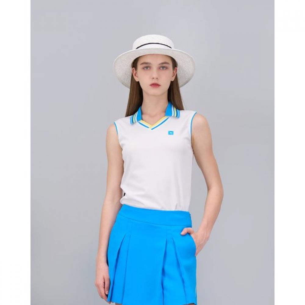 Onoff Women S Vertical Stripe SleeveleSS Of9823la White WHITE/34