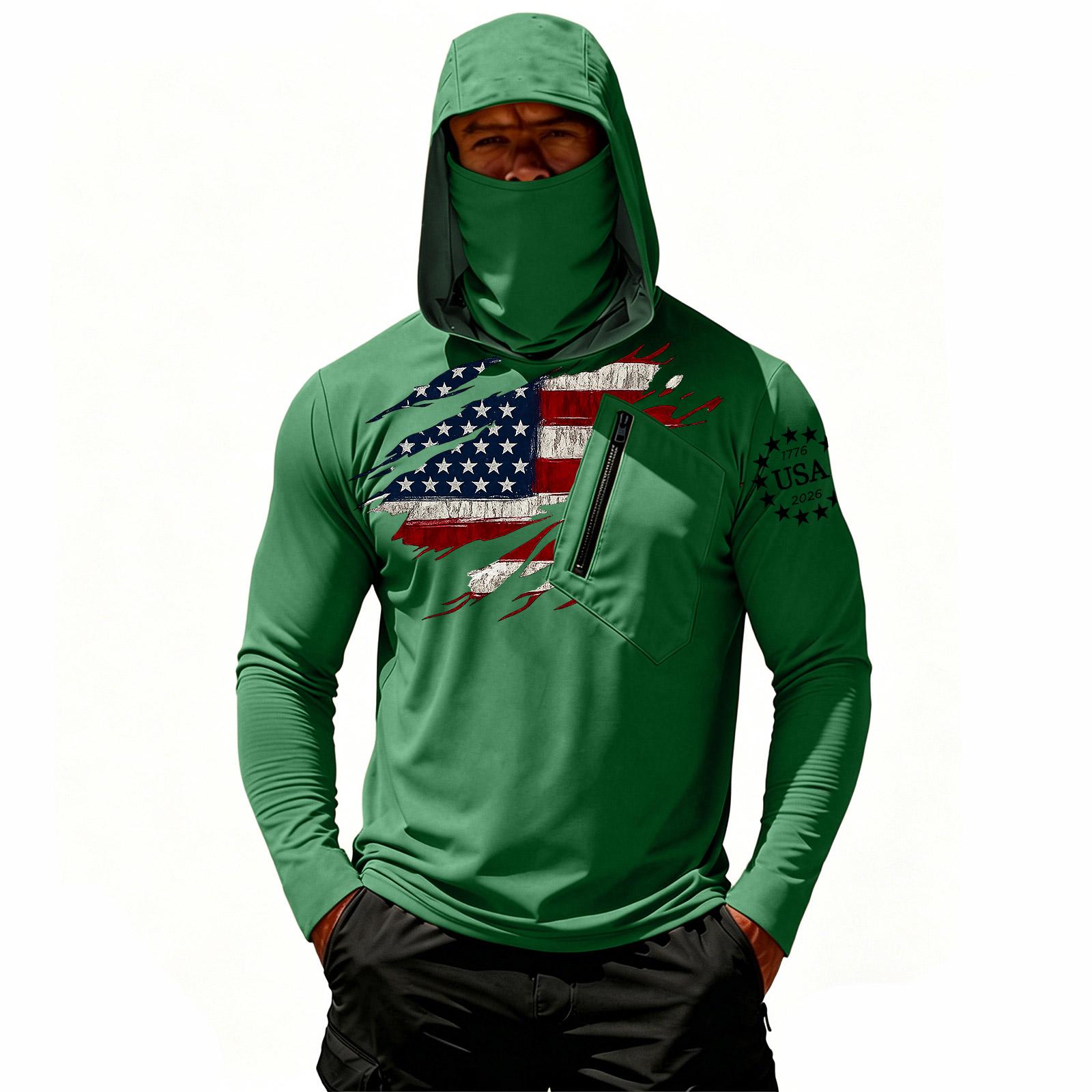 Men s Casual Hooded Long Sleeve Sunscreen Top L 1830₽