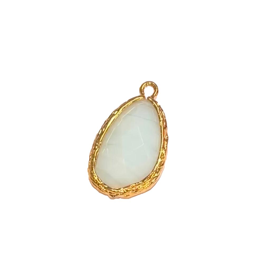 ZHUKOU 13x23mm Exquisite Brass Frame crystal solid pendant for Women necklace earrings jewelry accessories model:VD443