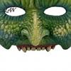 Accessoire de Fête d'Halloween Unique Masque de Lézard Vert, Masque Demi-Visage Texturé Réaliste, Masque Animal Léger en Mousse PU, pour Fêtes