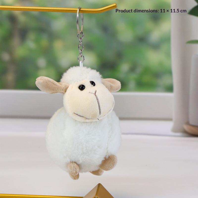 Soft Cute Sheep Plush Toys Soft Stuffed Standing Sheep Doll Pendants Cute Delicate Keychian Pendants Bags Decor Kids Gift