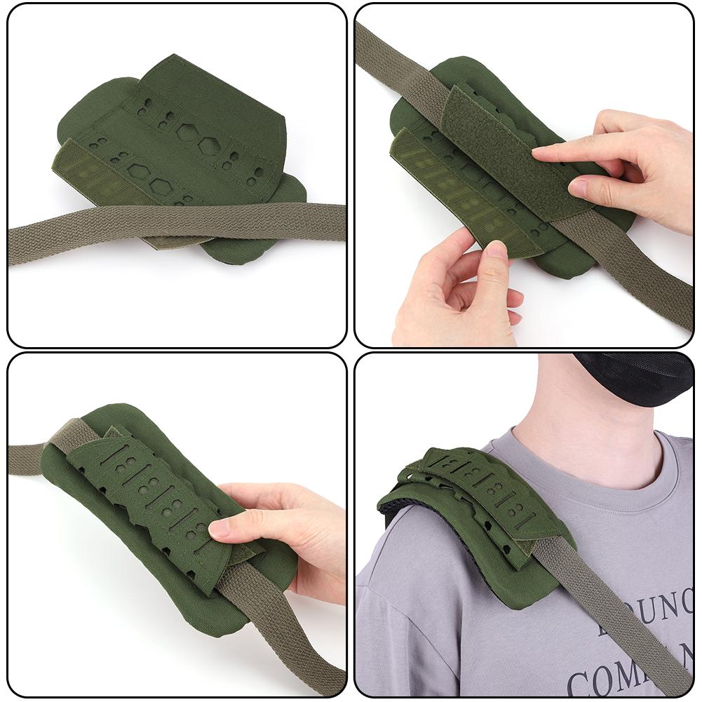 Laser Schneiden Taktische Weste Schulter Gurt Pads Outdoor Rucksack Atmungsaktive Mesh Kissen Schulter Pad Für Jagd Weste