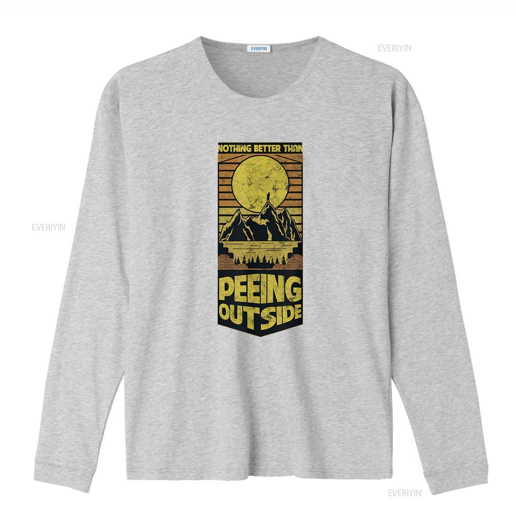 Unisexs Nothing Better Than Peeing Outside Retro T Shirt Black Vintage Washed Homme Breathable Unisex Streetwear Stretched Casual