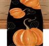 Autumn Thanksgiving Table Runner Linen Buffalo Plaid Pumpkins Mushrooms Dining Table Decoration Indoor Outdoor Tablecloth