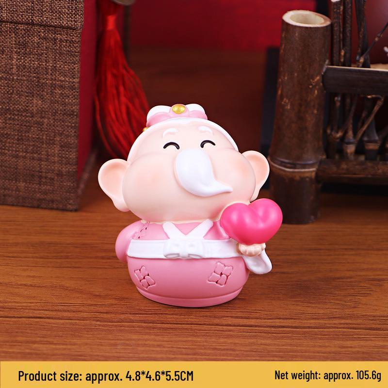 Five-Way God of Wealth Car Console Resin Ornament - Birthday Gift for Friends