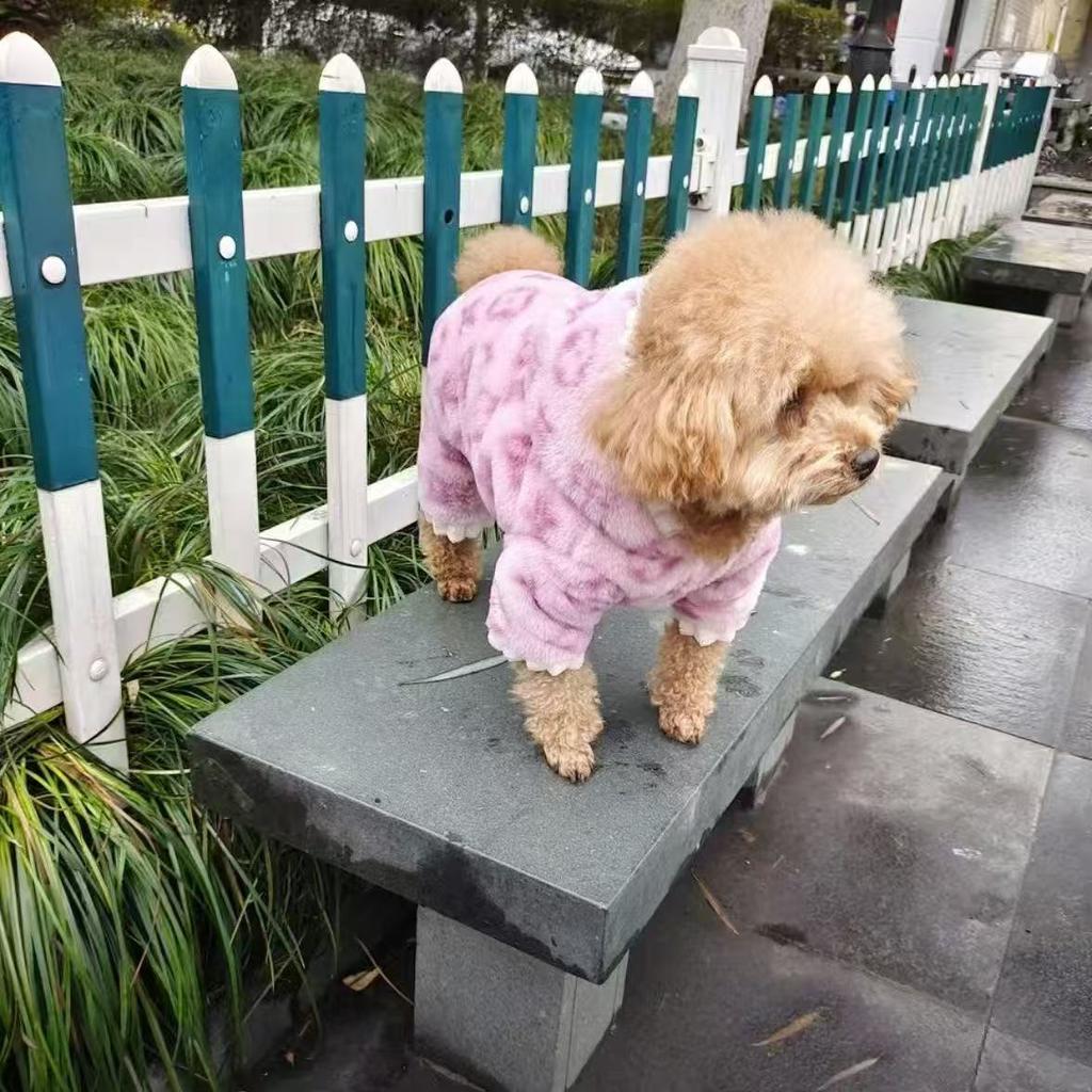 Winter Autumn New Pet Fleece-Lined Thickened Four-Legged Clothes for Small Medium Dogs (Teddy Poodle) Cats 5