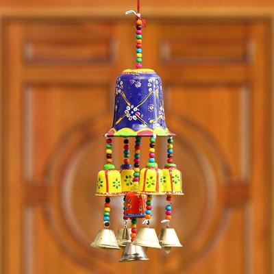 Clopoței de vânt în formă de clopot, lucrați manual, multicolori, pentru uși și ferestre, agățați de perete, piesă decorativă - articole de decor Diwali pentru decorul casei