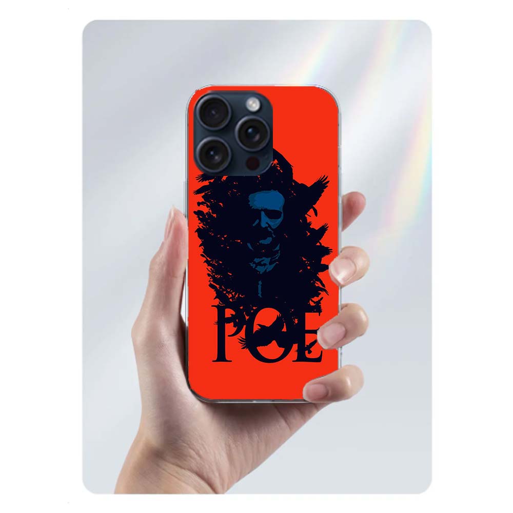 Edgar Allan Poe Clear Phone Case For Iphone 17 Air 16 Pro Max 15 Pro 14 Plus 17E 16E 11 13 12 Mini Cover Cases Fundas Cell TPU C