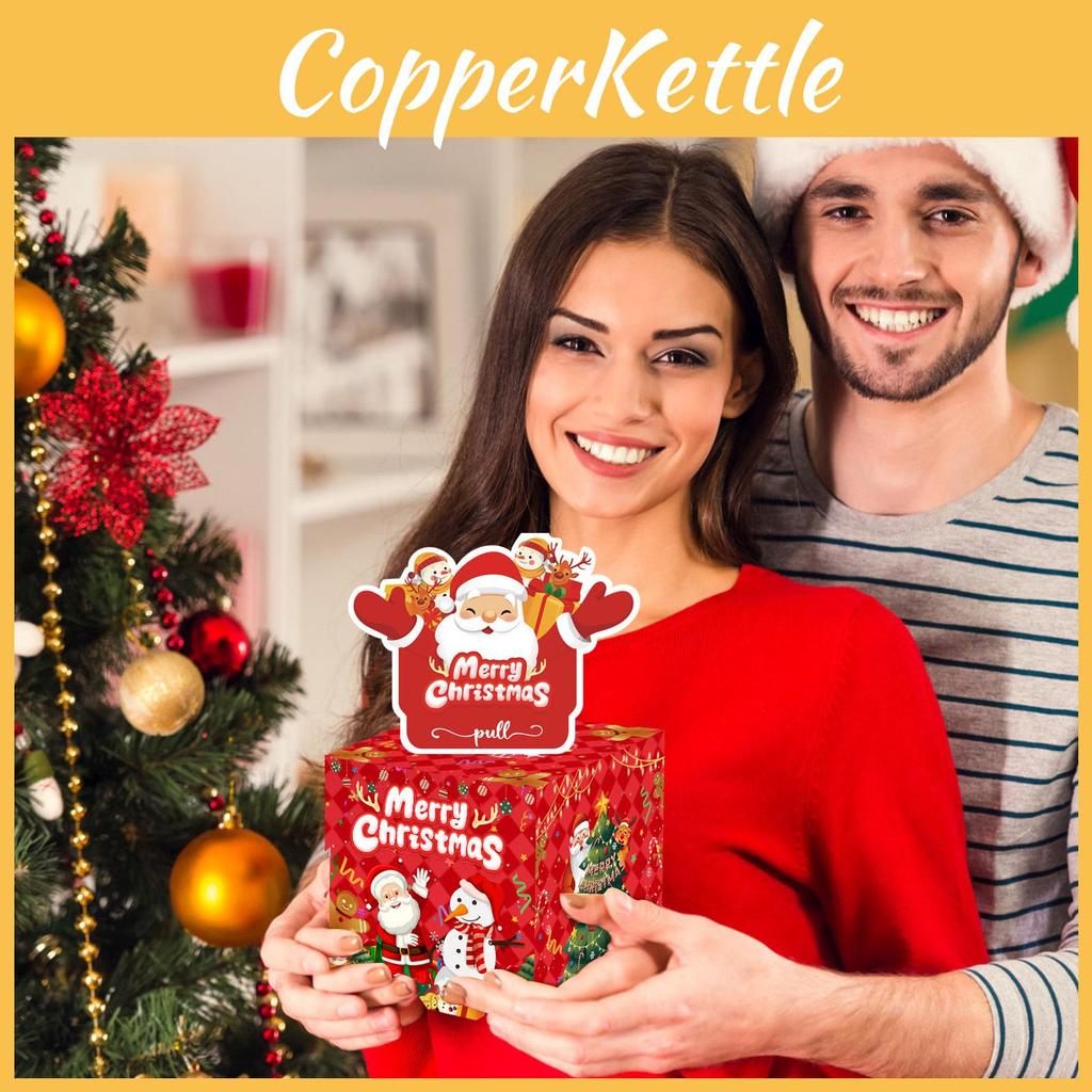 Weihnachten Weihnachtsmann Geschenkbox mit roter Oberfläche für Feiertags-Partydeko und zum Verschenken