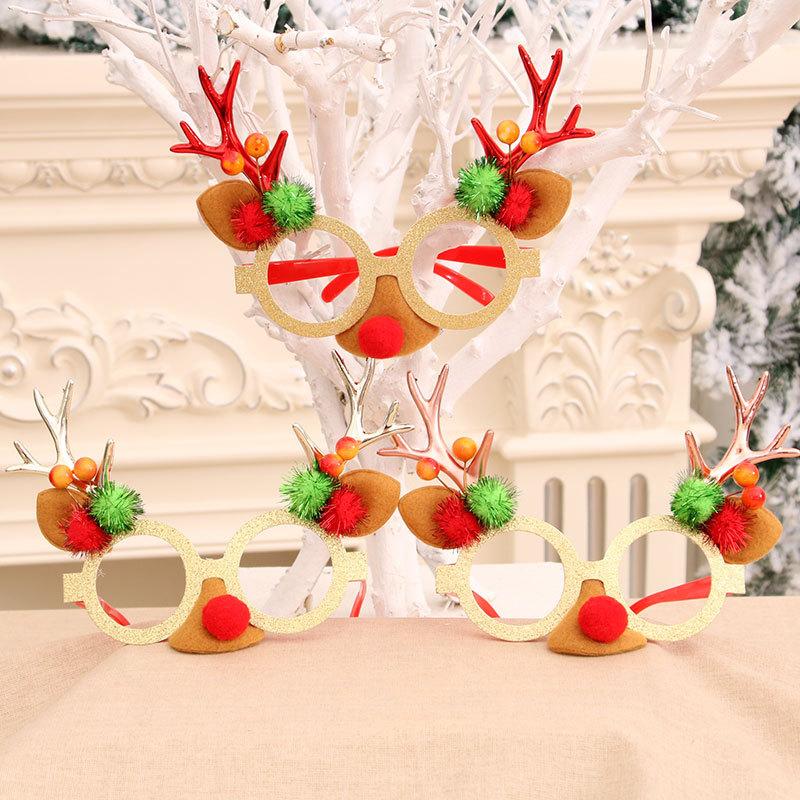 Christmas Gift Christmas Glasses Decorated Christmas Gift Christmas Children's Small Gift Antler Glasses