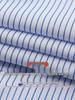 Women's Plus Velvet Blue & White Striped Long Sleeve Shirt - Versatile Pro Wear for Autumn/Winter.