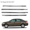 4Pcs Window Rubber Trim For Peugeot 301 2013-2017 Citroen Elysee 2014-2016 Weatherstrip Seal Strips Door Moulding Trim Glass