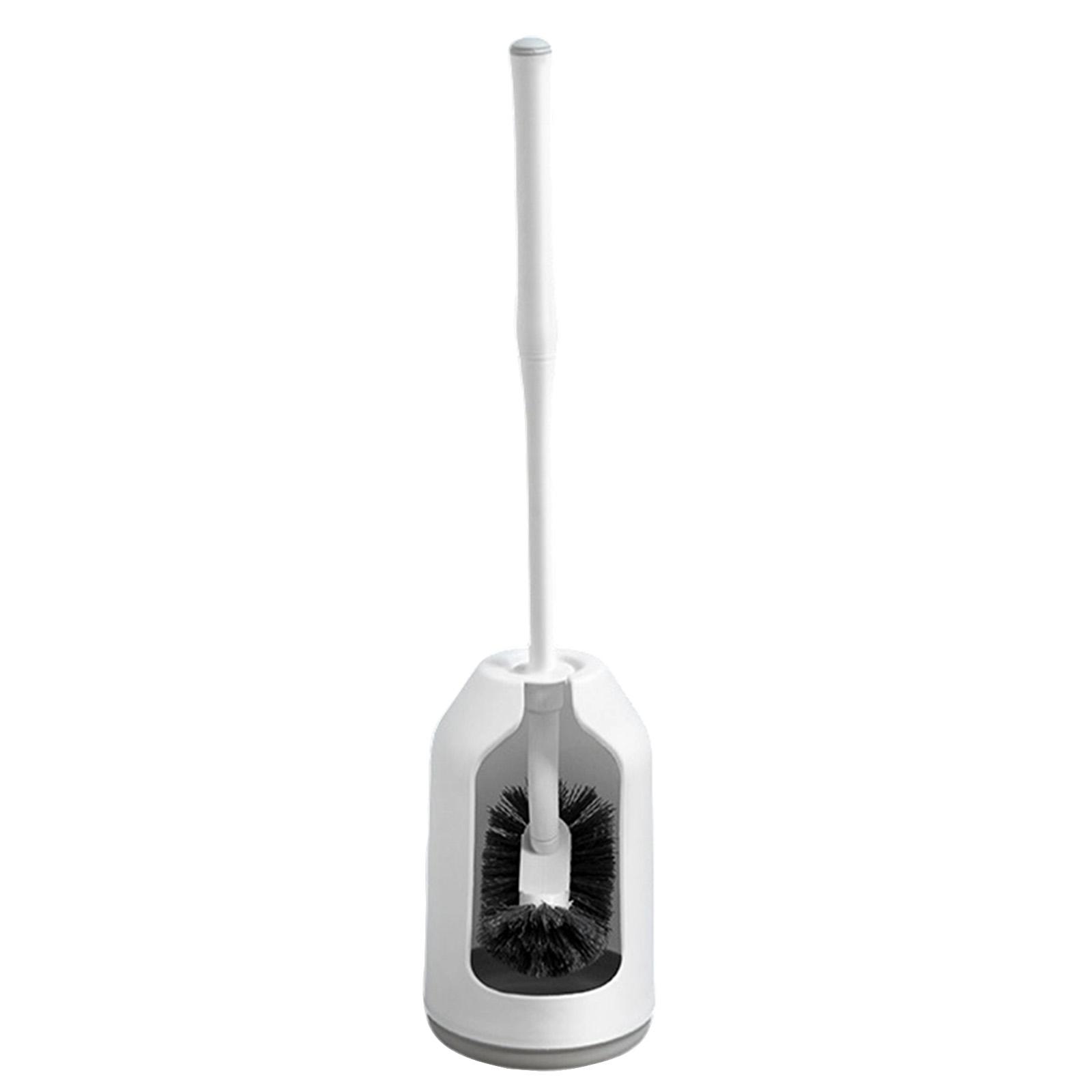 

Toilet Brush Set with Holder Durable Bristles Long Handle Cleaning Brush for Bathroom Toilet Bowl and Hard-to-Reach Areas One Size