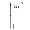 Weather Proof Garden Flag Pole Holder Stable Detachable Garden Banner Pole Stands Black Garden Flags Stand Garden