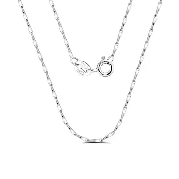 Hot Selling Classic Silver Chain Italian 925 Sterling Silver 1.0mm Seed Chain Necklace Fine Jewelry for Women 40cm(16inches)