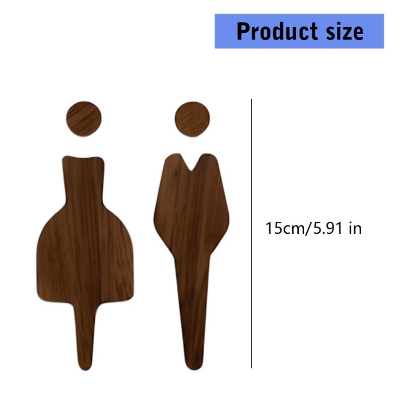 Wooden Bathroom Sign Rustics Men's Women's Toilet Wall Signs for Business Rustics Funny Bathroom Restroom Door Decors