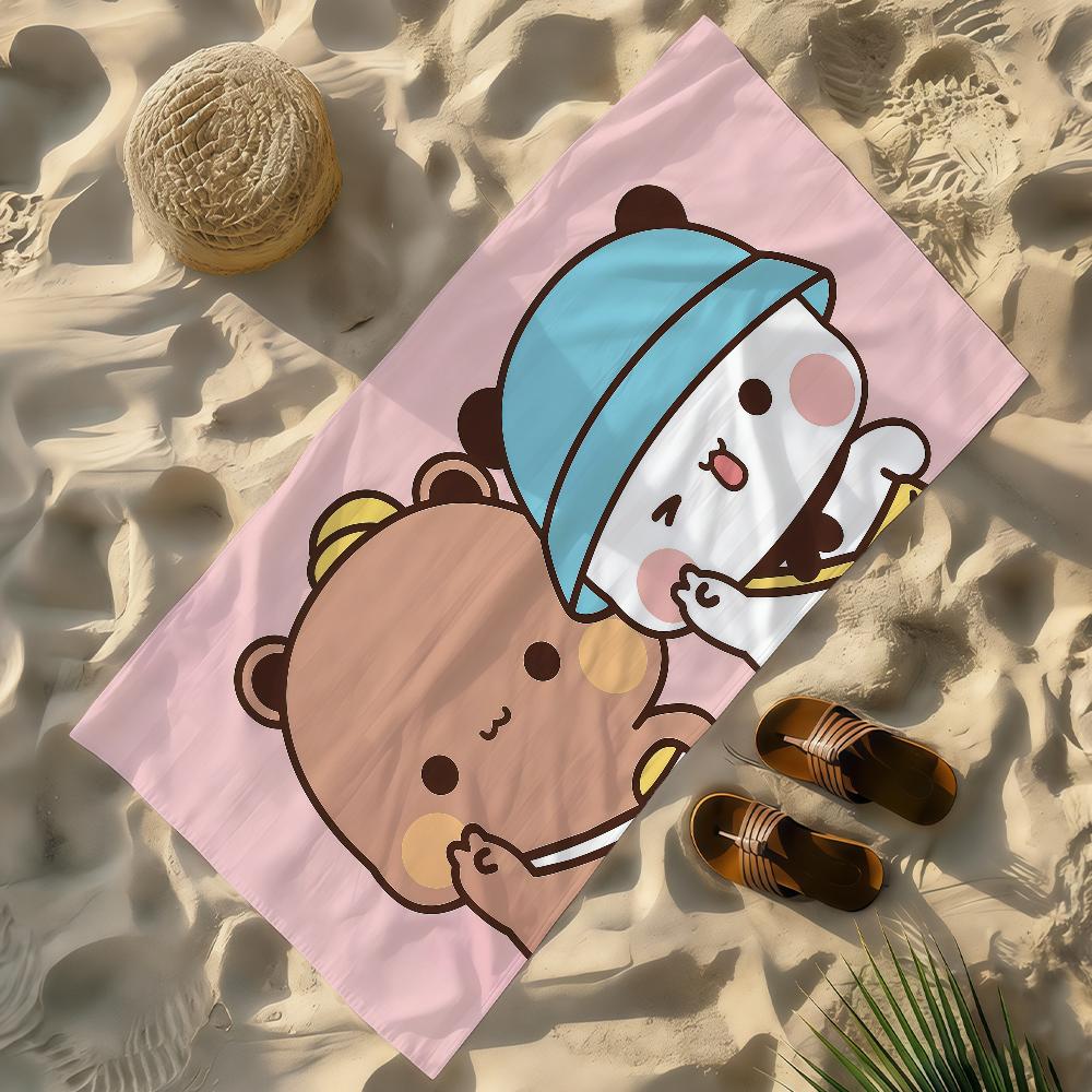 Cartoon BuBU Dudu Kawaii Towel Soft Lightweight Anti-Sand Large Beach Towel Quick-Drying Bath Sports Family
