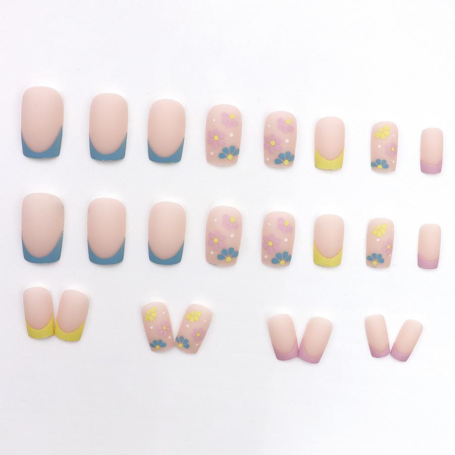 24 de bucăți tablete mici, proaspete și colorate, cu flori drăguțe, culoare macaron, temperament francez, elegant, european, purtând armură