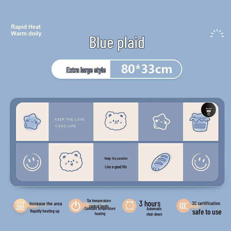 Large Cartoon Heated Mouse Pad & Desk Hand Warmer