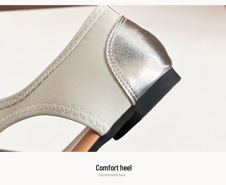 Jetzt verfügbar, sofortiger Versand! Französische Retro-Mules mit geteilter Zehenpartie 'Schweinshaxe' für Damen - Vielseitig, Stilvoll, Lederschuhe.