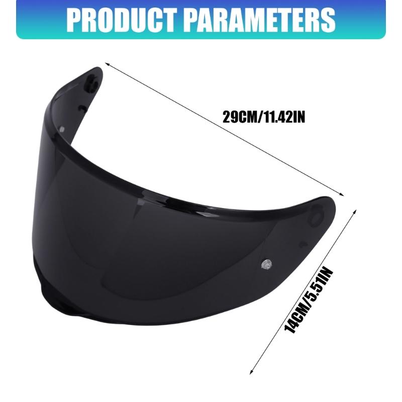 Curved PC Helmet Lens, Front Panel with Side Mount Holes for Daily Use and Travel Gear Care for FF820 RAPID III