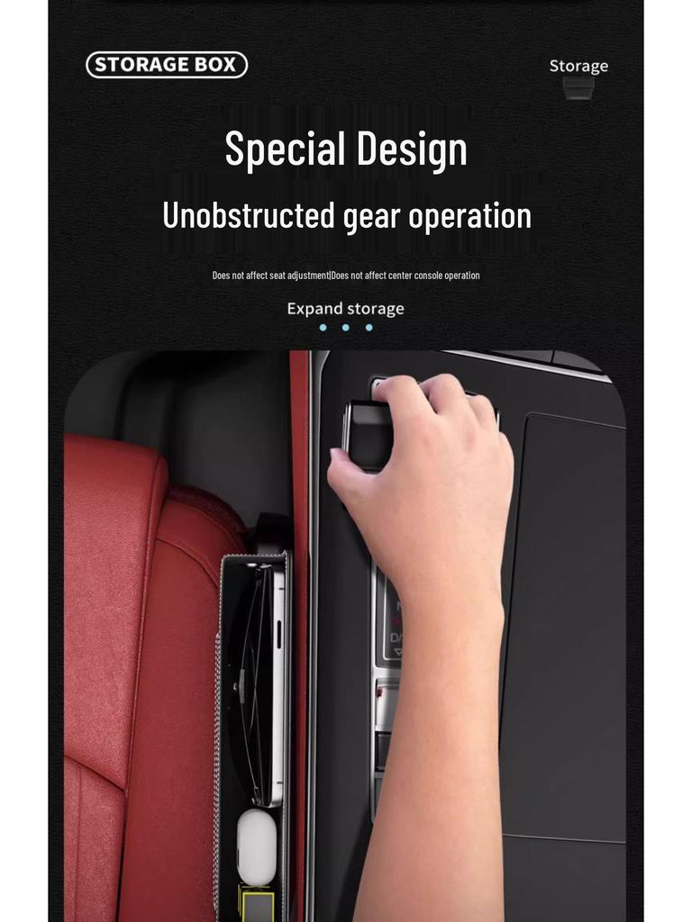 Compatible with Hongqi HS5/HS3/HS7/H5/H6/H7/H9 Car Seat Gap Storage Box