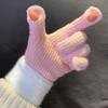 Warm Knitted Gloves Knitted Yarn Women Winter Dew Two Fingers Touchable Screen Cute Thickened Warmth Autumn and Winter Cycling Cold Resistant Gloves