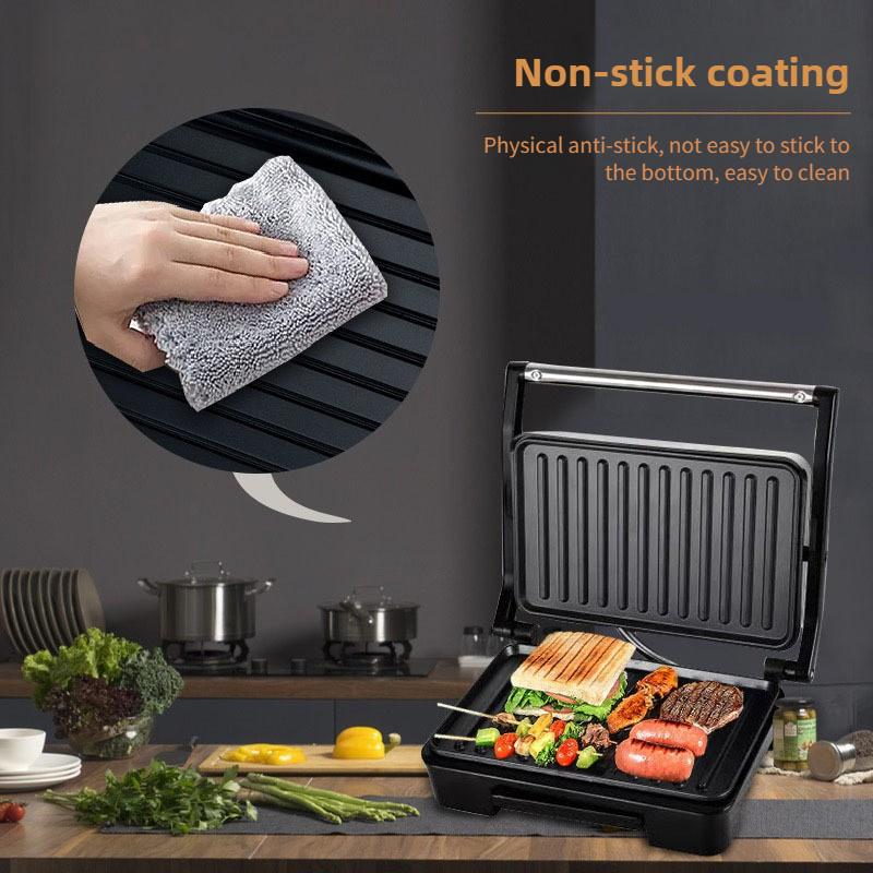 750W Rapid Heating Sandwich Maker Household Double-Sided Heating Electric Baking Pan Multifunctional Steak Machine