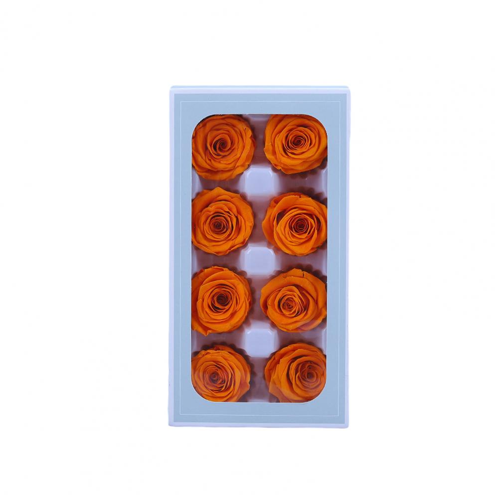 8 Stück 4cm-5cm Konservierte Rose Realistische Ewige Blumenarrangement Geschenk Frische Rosenblütenköpfe DIY Für Heimparty-Dekoration