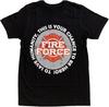 Fire Force Logo Anime Ly Adult T Shirt Black