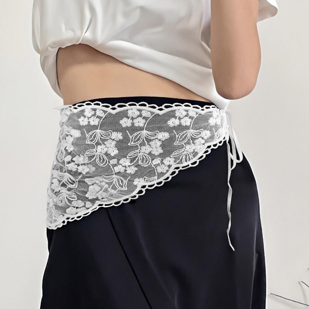 Vyšívaný vlasový šátek krajková bandana fotografické rekvizity krajkový turban pro dospělé děti vyšívaná baletcore pokrývka hlavy