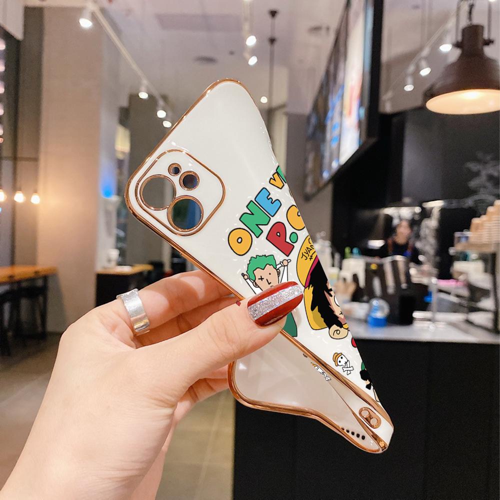 Modele de imprimare colorate Carcasă cu model cu margine pătrată Carcasă placată pentru telefon Carcasă de lux placată pentru telefon moale pentru Huawei Honor Xiaomi Redmi