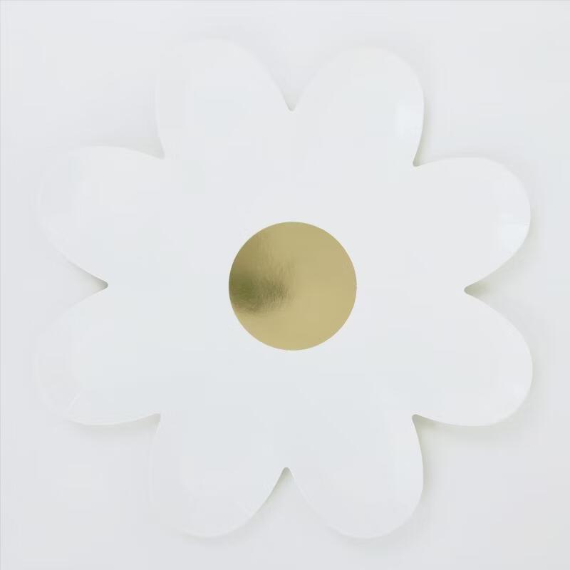 

OIMG Ins Style White Gold Dot Disposable Paper Plates