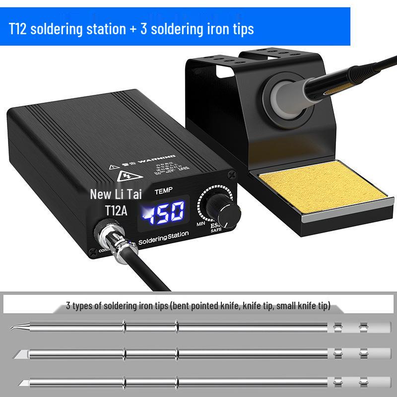 High-Power T12 Soldering Station with Digital Display and Adjustable Temperature for Mobile Phone Repair DIY Kit